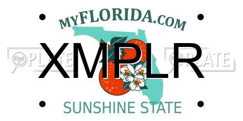 XMPLR Florida License Plate