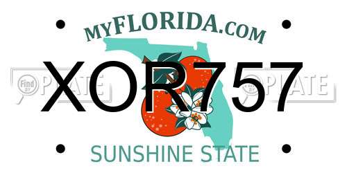 XOR757 Florida License Plate