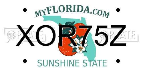 XOR75Z Florida License Plate
