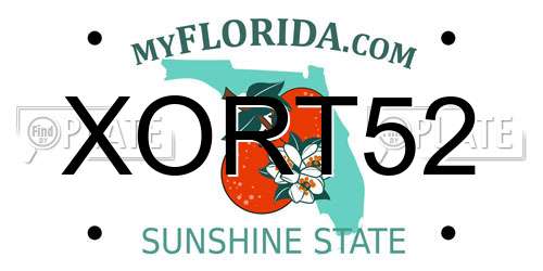 XORT52 Florida License Plate