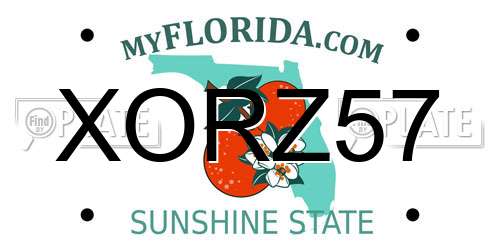 XORZ57 Florida License Plate