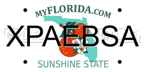 XPAEBSA Florida License Plate