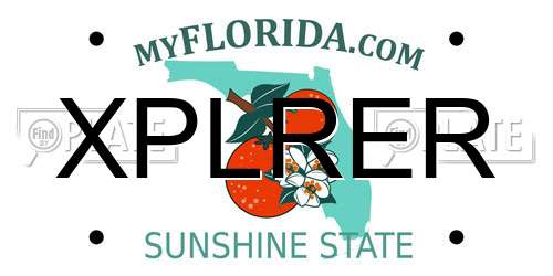 XPLRER Florida License Plate