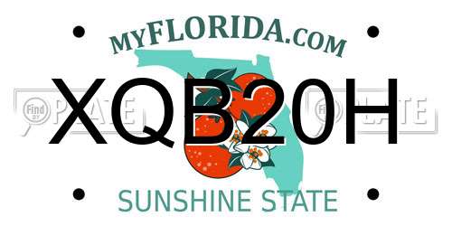 XQB20H Florida License Plate
