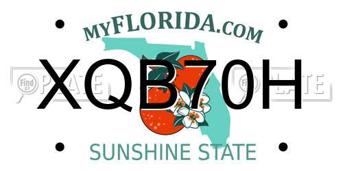 XQB70H Florida License Plate