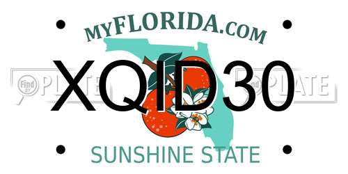XQID30 Florida License Plate