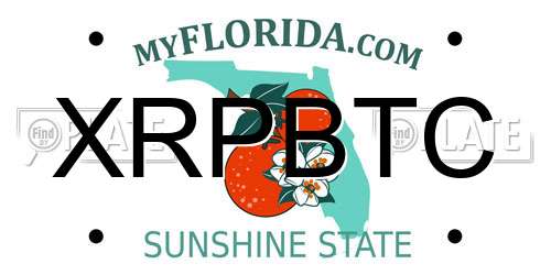 XRPBTC Florida License Plate