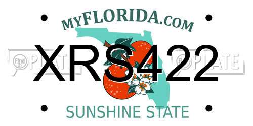 XRS422 Florida License Plate