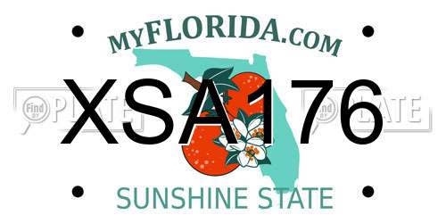 XSA176 Florida License Plate