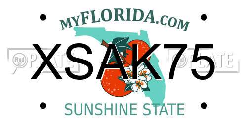 XSAK75 Florida License Plate
