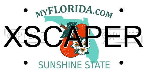 XSCAPER Florida License Plate
