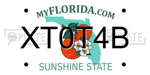 XT0T4B Florida License Plate