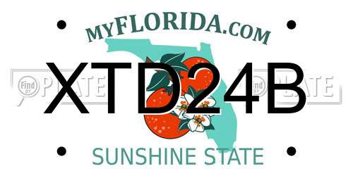 XTD24B Florida License Plate