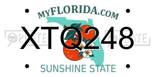 XTQ248 Florida License Plate