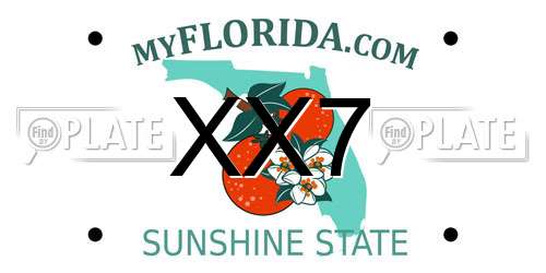 XX7 Florida License Plate
