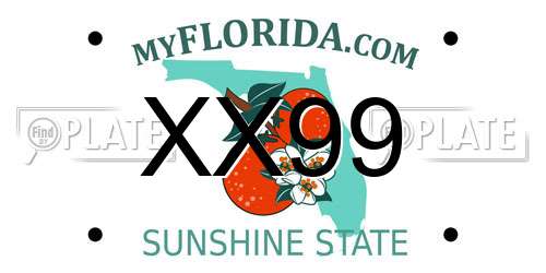 XX99 Florida License Plate