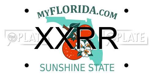 XXRR Florida License Plate