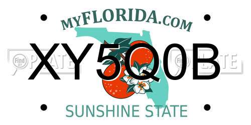XY5Q0B Florida License Plate