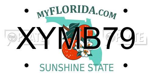 XYMB79 Florida License Plate