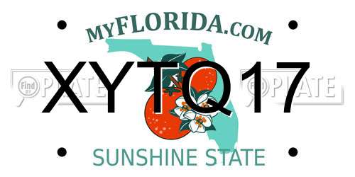 XYTQ17 Florida License Plate