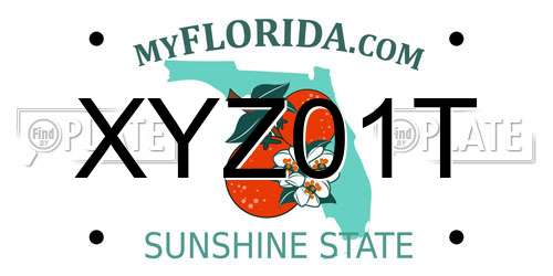 XYZ01T Florida License Plate