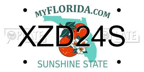 XZD24S Florida License Plate