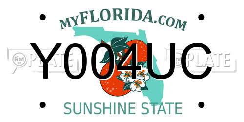 Y004UC Florida License Plate