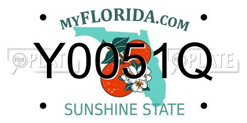 Y0051Q Florida License Plate