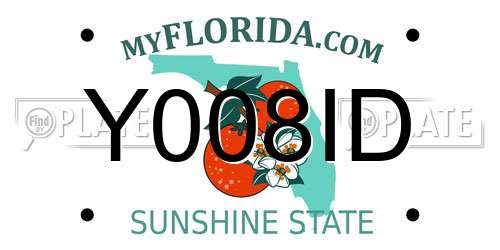 Y008ID Florida License Plate