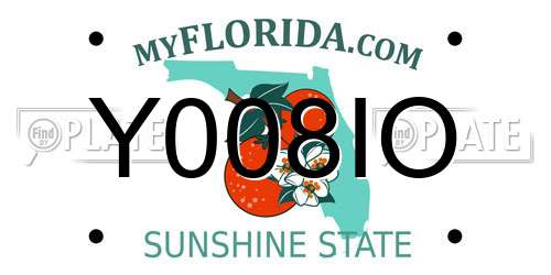 Y008IO Florida License Plate