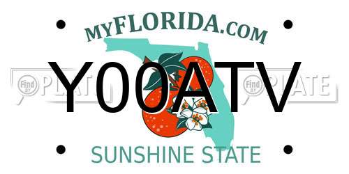 Y00ATV Florida License Plate