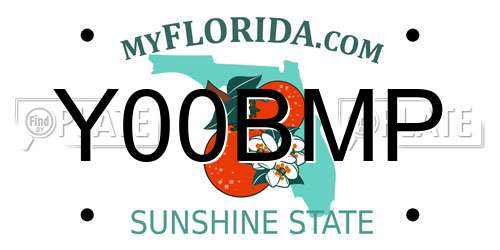 Y00BMP Florida License Plate