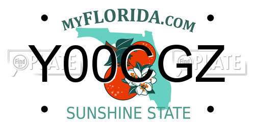 Y00CGZ Florida License Plate