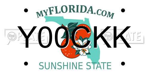 Y00CKK Florida License Plate