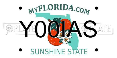 Y00IAS Florida License Plate