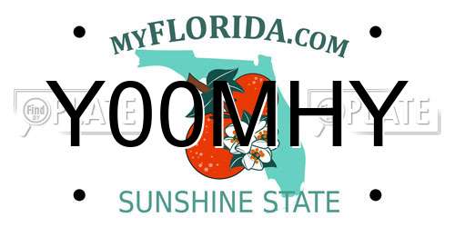 Y00MHY Florida License Plate