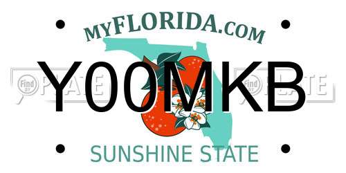 Y00MKB Florida License Plate