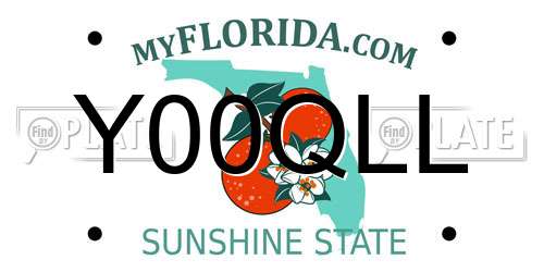 Y00QLL Florida License Plate