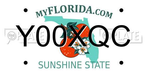Y00XQC Florida License Plate