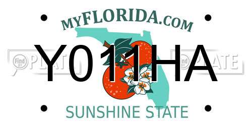 Y011HA Florida License Plate