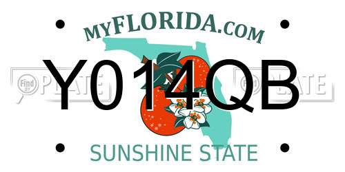 Y014QB Florida License Plate
