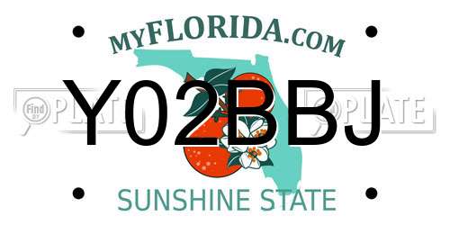 Y02BBJ Florida License Plate
