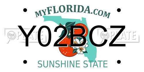 Y02BCZ Florida License Plate