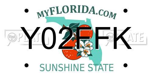 Y02FFK Florida License Plate