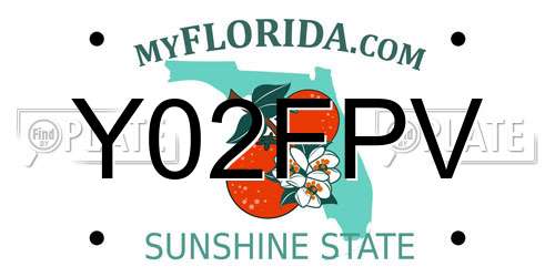 Y02FPV Florida License Plate