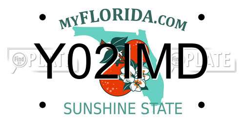 Y02IMD Florida License Plate