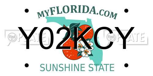 Y02KCY Florida License Plate