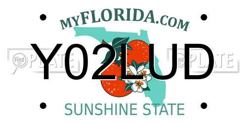 Y02LUD Florida License Plate