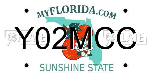 Y02MCC Florida License Plate