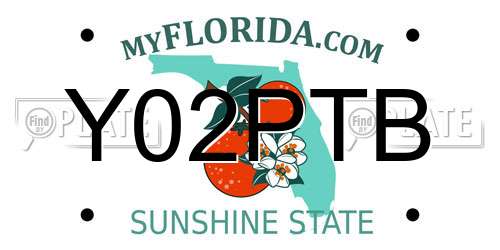 Y02PTB Florida License Plate